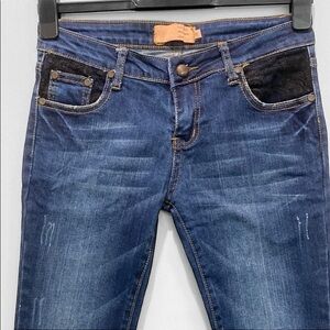 Vivienne Westwood Blue Skinny Jeans Lace detail Size 28